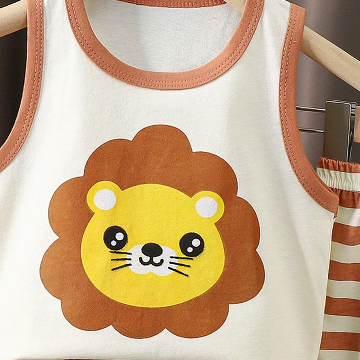 Boys Printed Pure Cotton T-shirt With Shorts