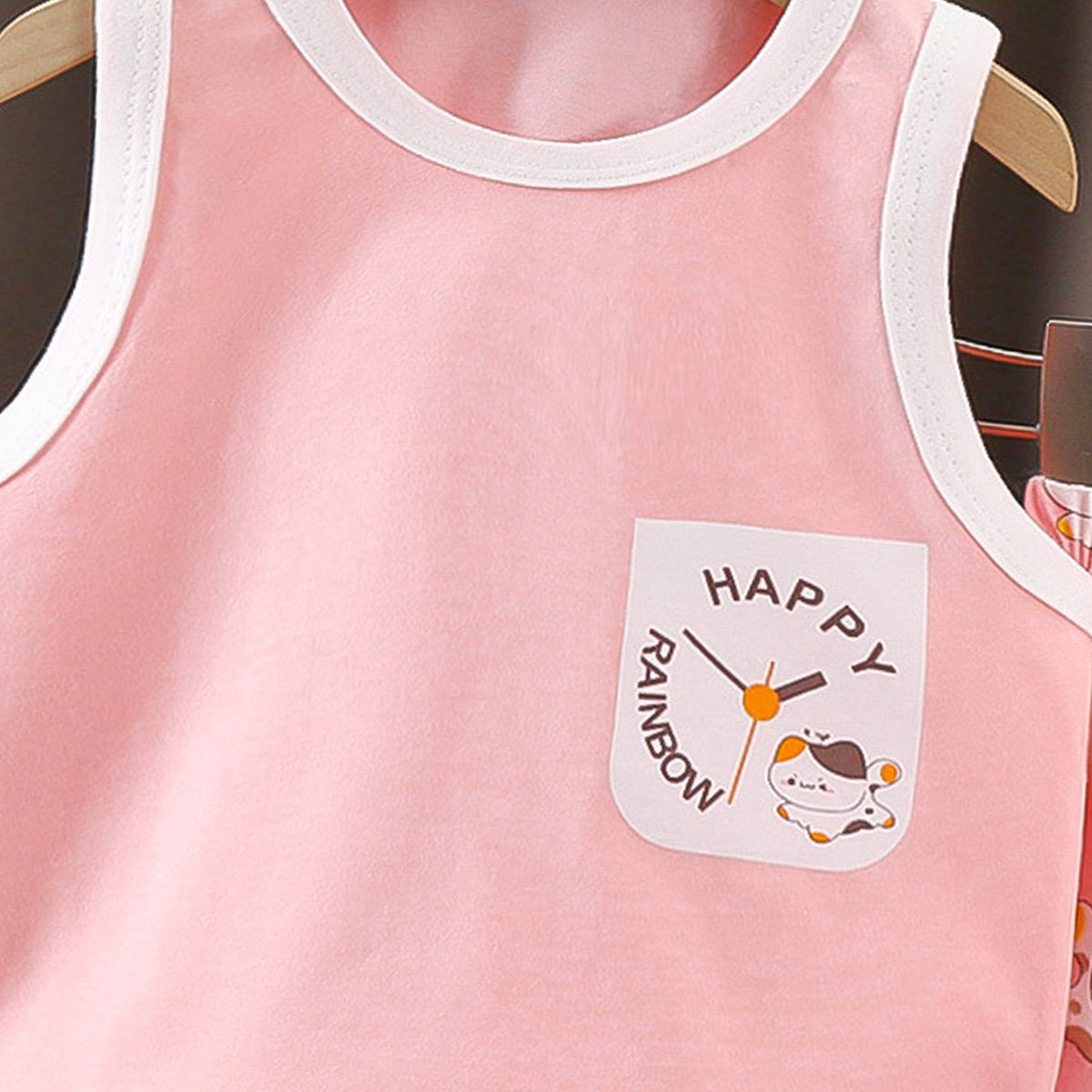 Girls Printed Pure Cotton T-shirt With Shorts