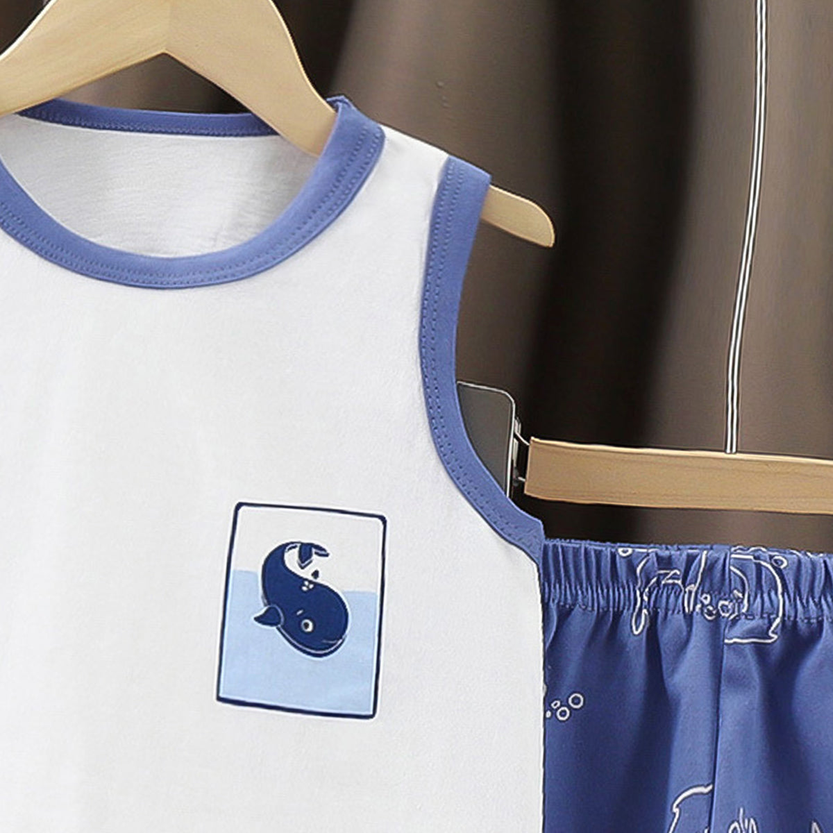 Boys Printed Pure Cotton T-shirt With Shorts