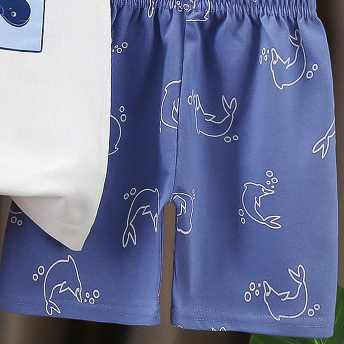 Boys Printed Pure Cotton T-shirt With Shorts
