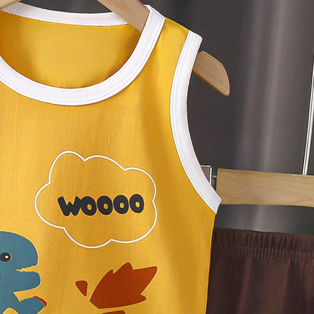 Boys Printed Short Sleeves Pure Cotton T-shirt With Shorts