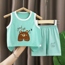Boys Printed Pure Cotton T-shirt With Shorts