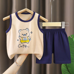 Boys Printed Pure Cotton T-shirt With Shorts
