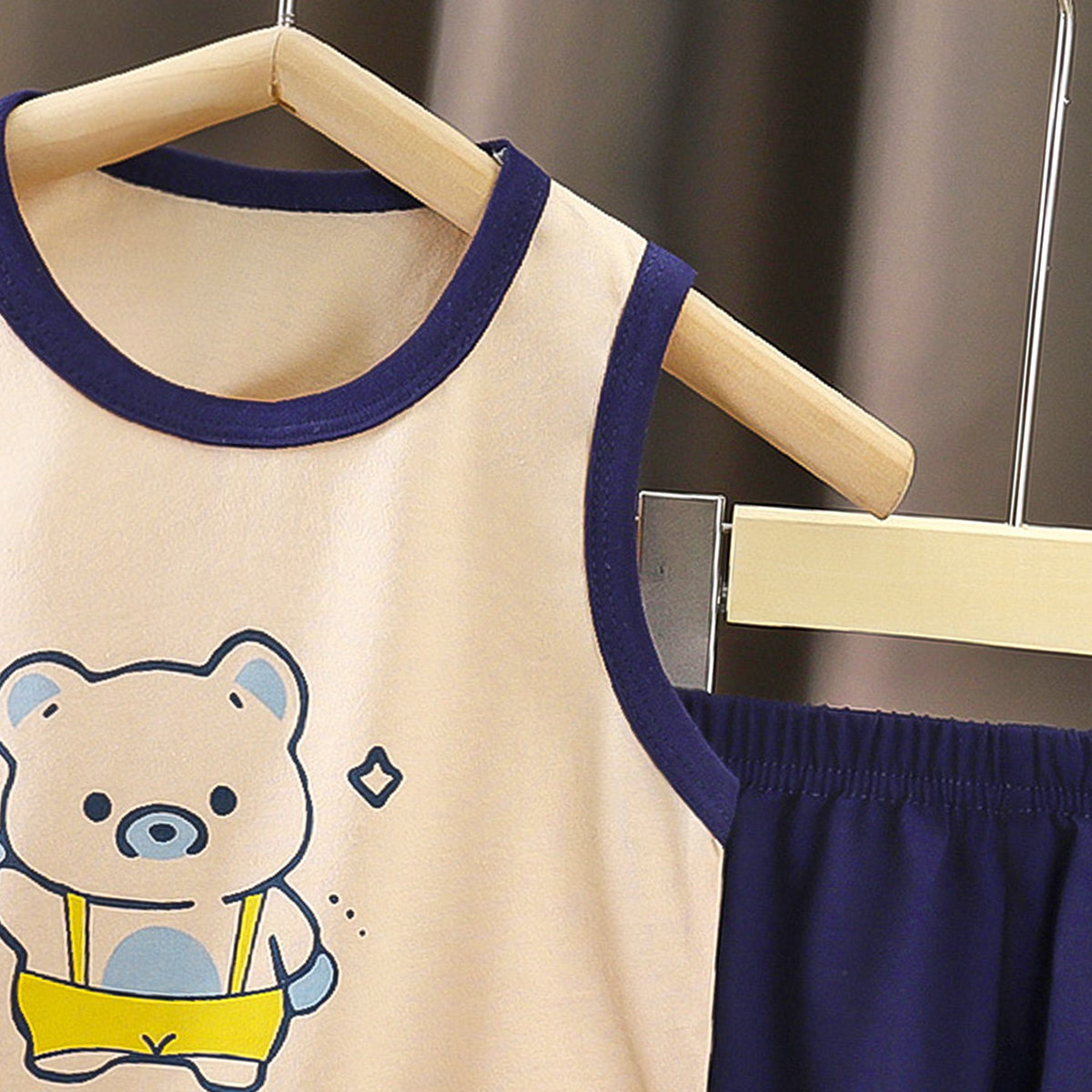 Boys Printed Pure Cotton T-shirt With Shorts