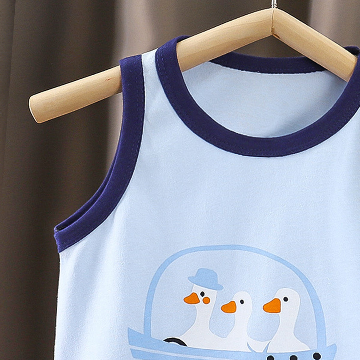 Boys Printed Short Sleeves Pure Cotton T-shirt With Shorts