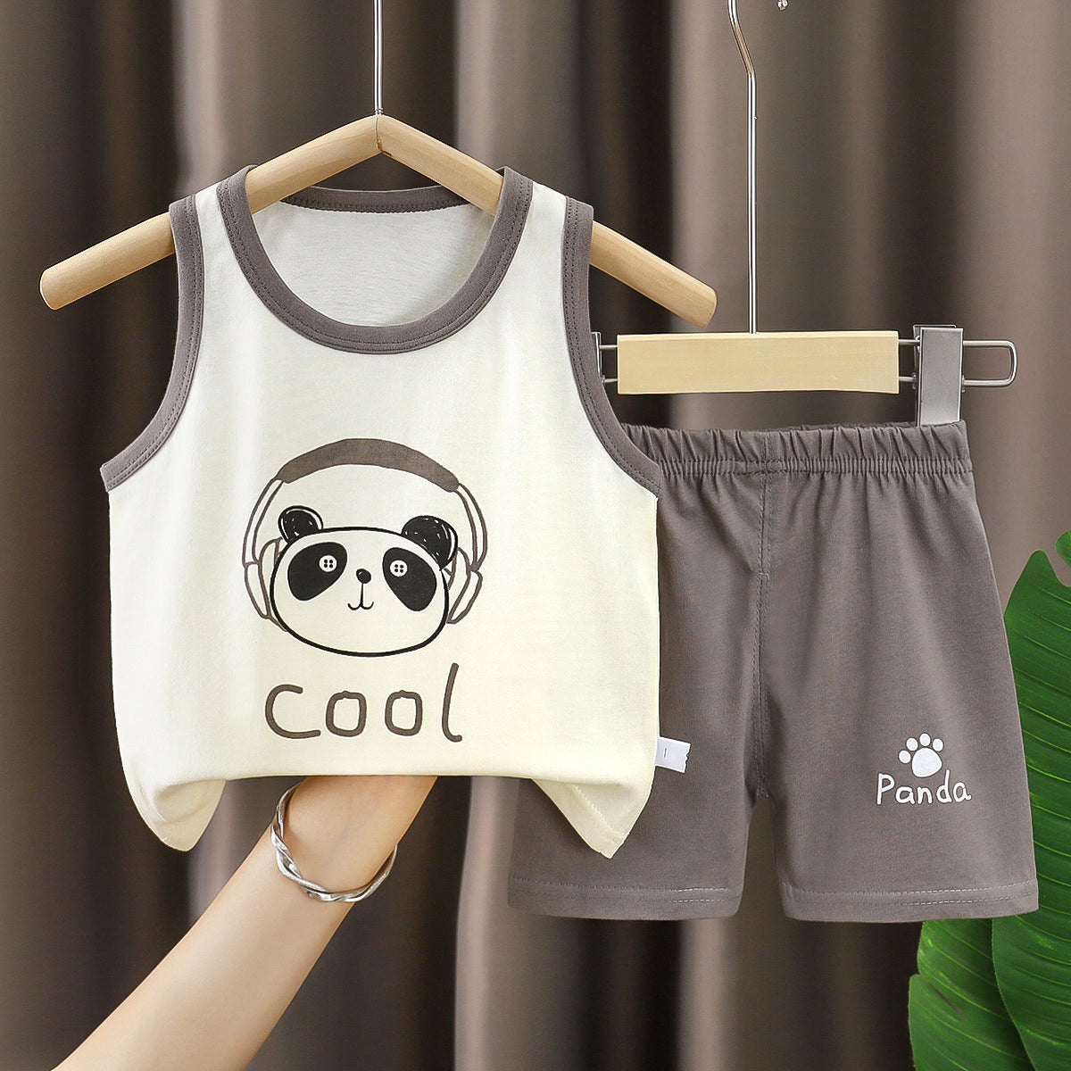 Boys Printed Round Neck Pure Cotton T-shirt With Shorts