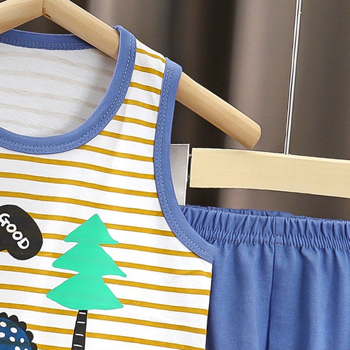 Boys Printed Pure Cotton T-shirt With Shorts