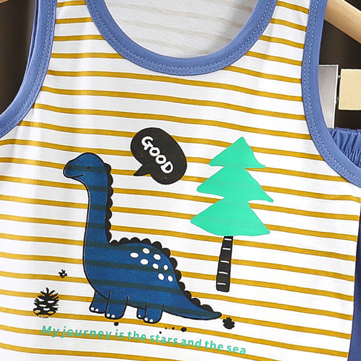 Boys Printed Pure Cotton T-shirt With Shorts