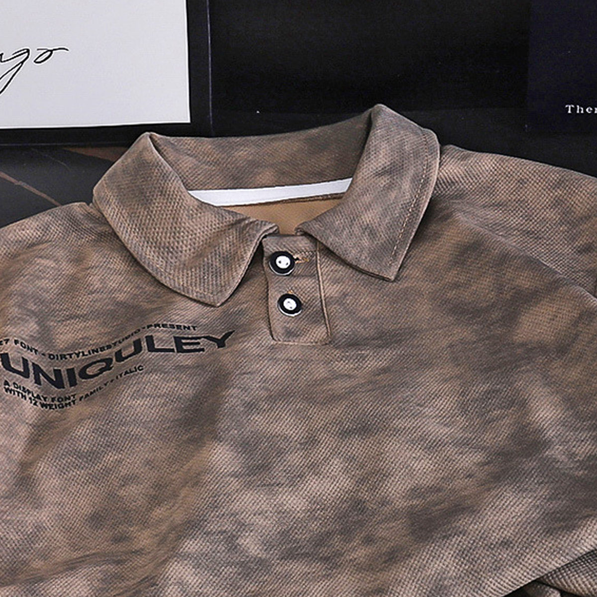 Boys Printed Polo Collar T-shirt With Shorts