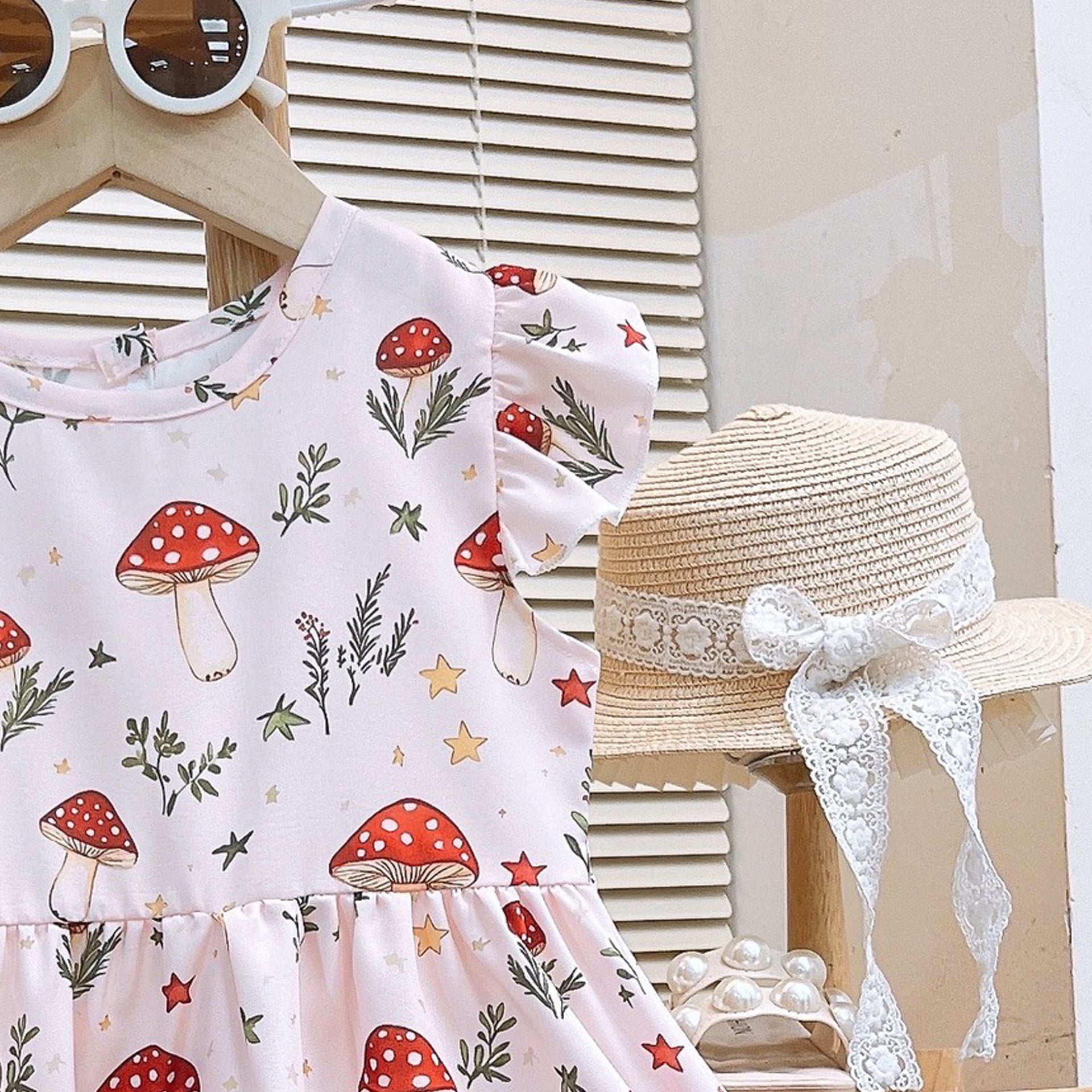 Girls Printed Fit and Flare Midi Dress