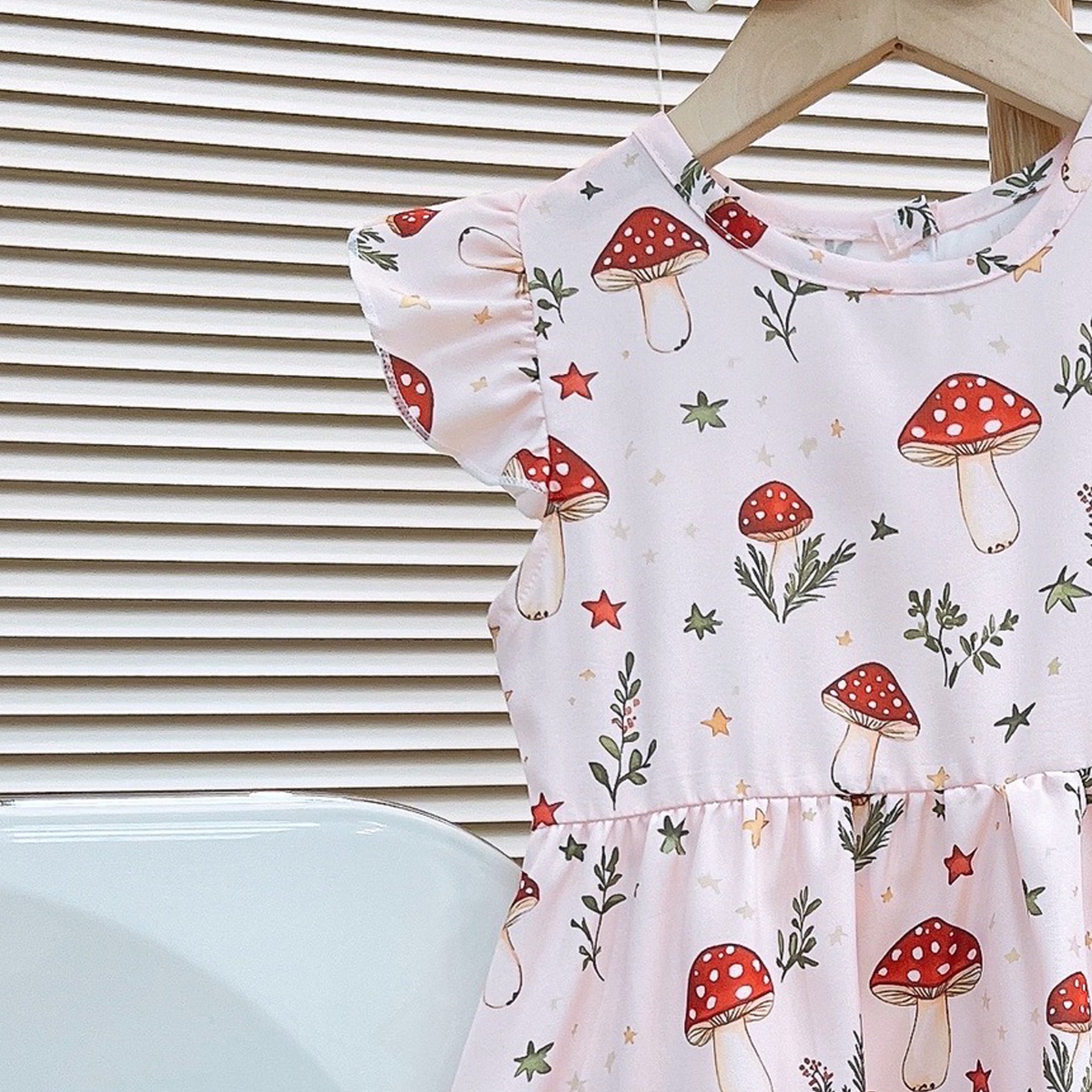Girls Printed Fit and Flare Midi Dress