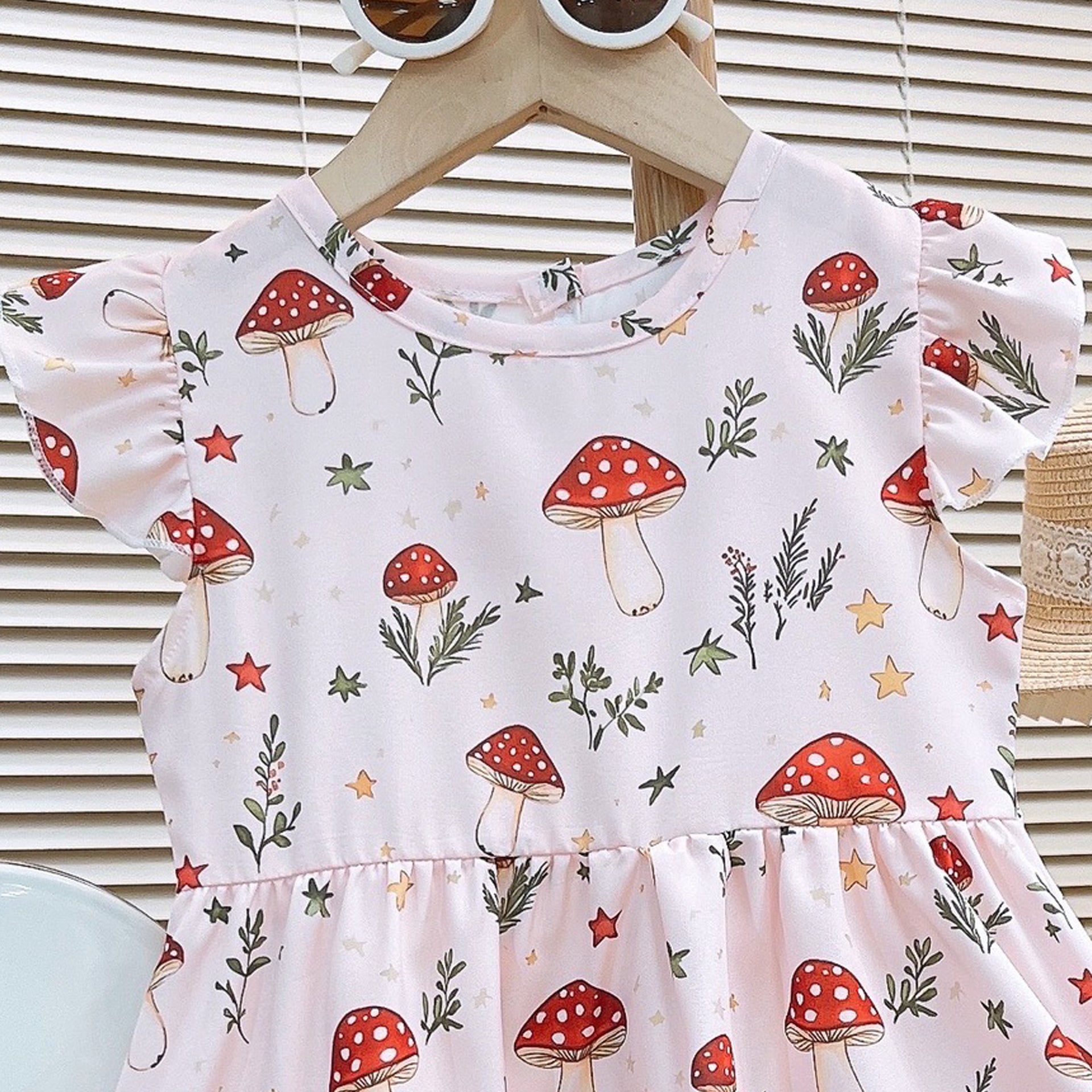 Girls Printed Fit and Flare Midi Dress