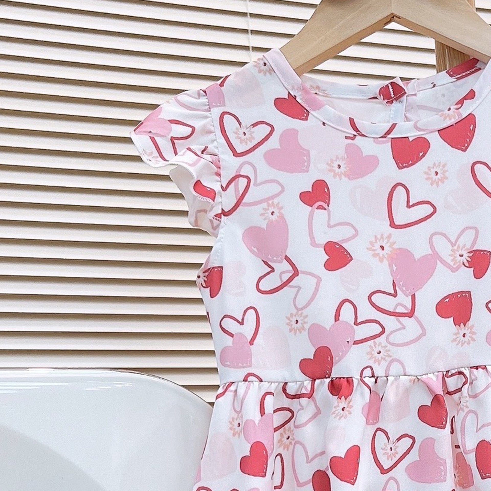 Girls Conversational Print A-Line Midi Dress