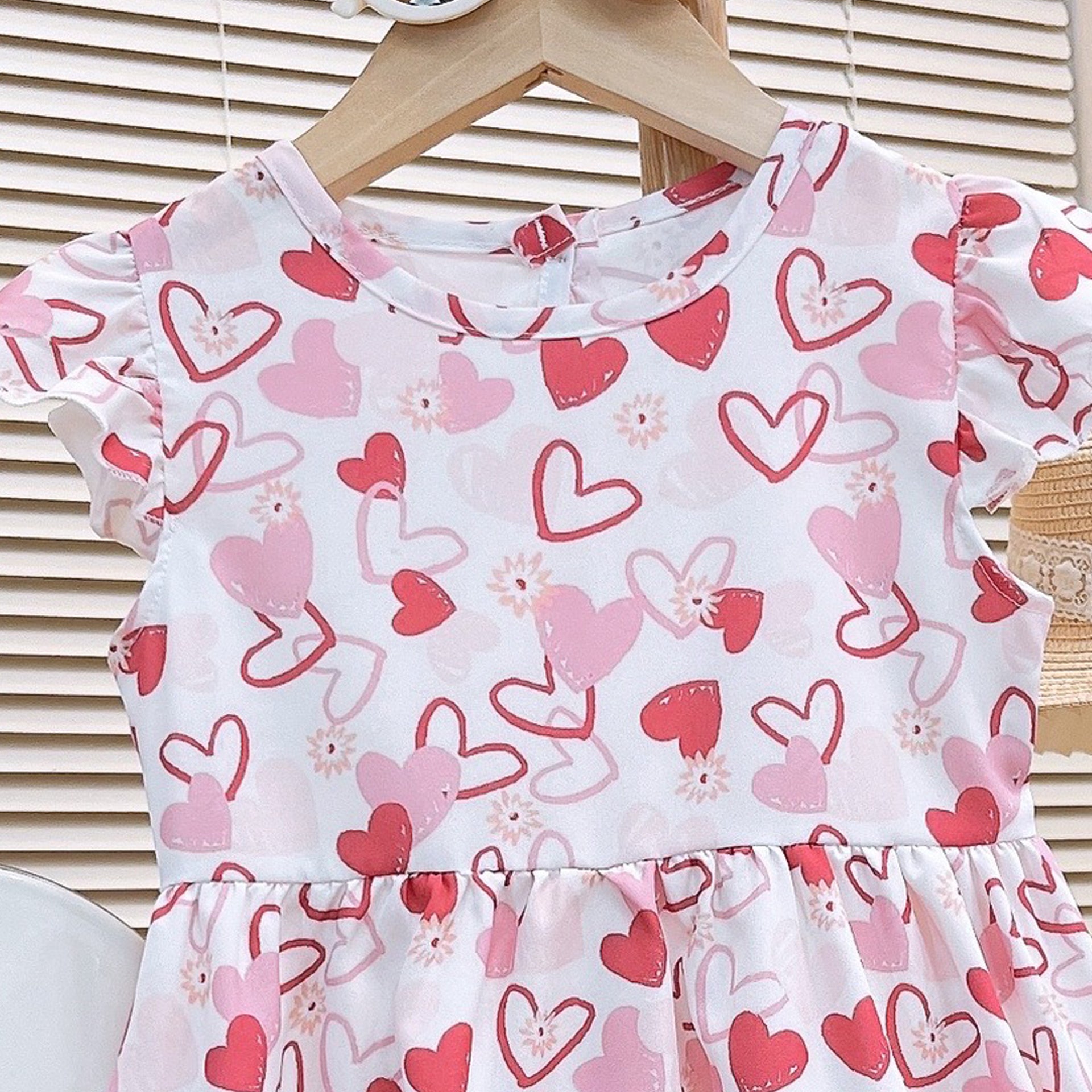 Girls Conversational Print A-Line Midi Dress
