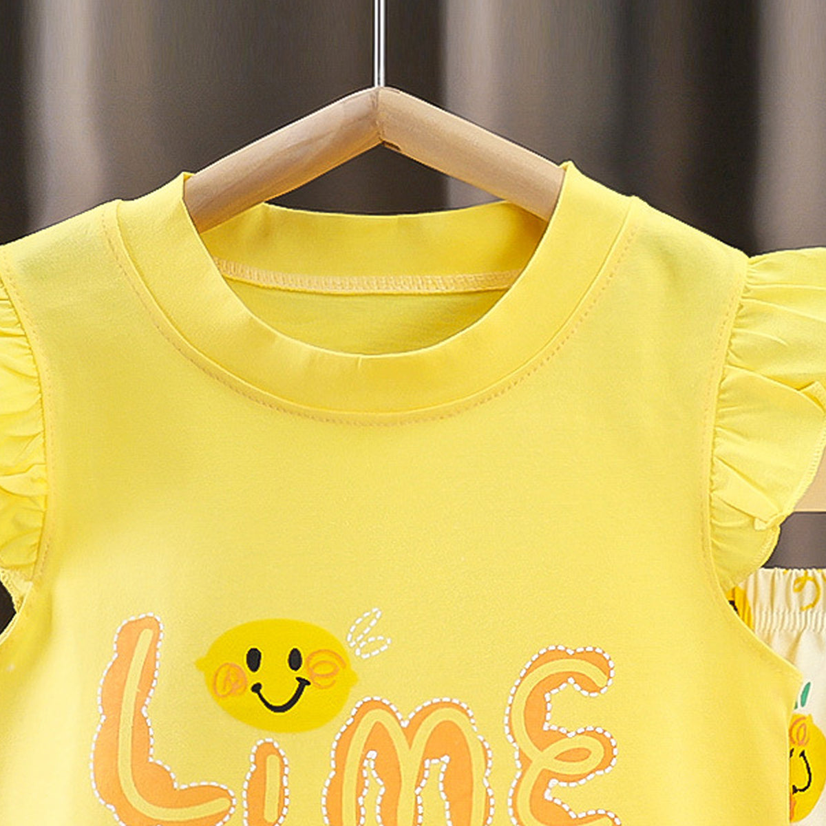 Girls Printed Pure Cotton T-shirt With Shorts