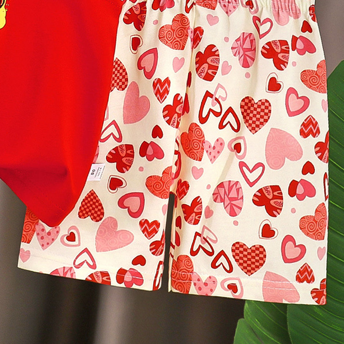 Girls Printed Short Sleeves Pure Cotton T-shirt With Shorts