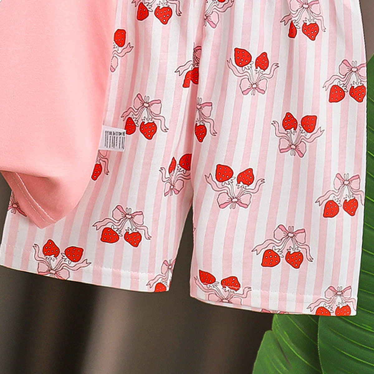 Girls Printed Short Sleeves Pure Cotton T-shirt With Shorts