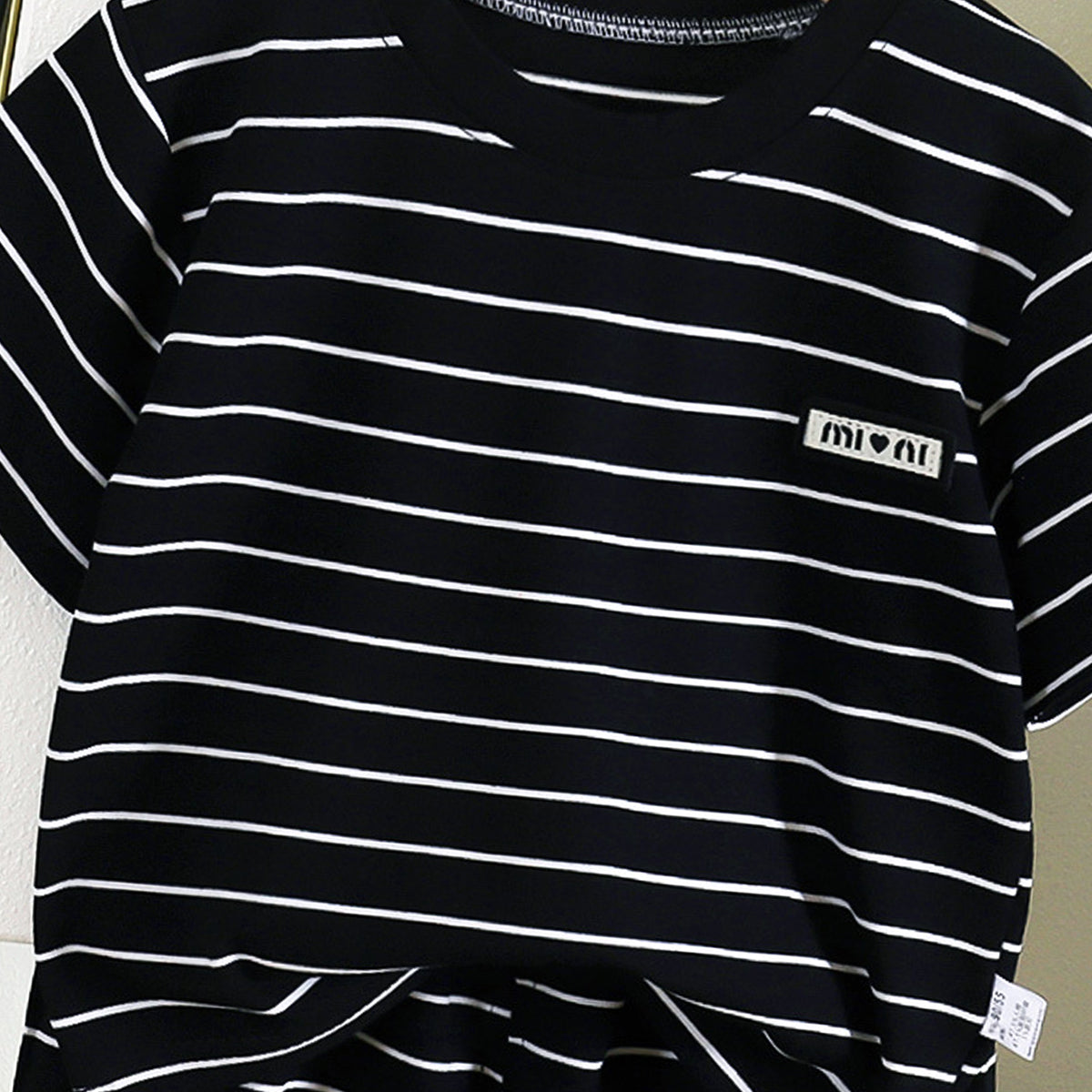 Boys Striped Short Sleeves T-shirt With Shorts