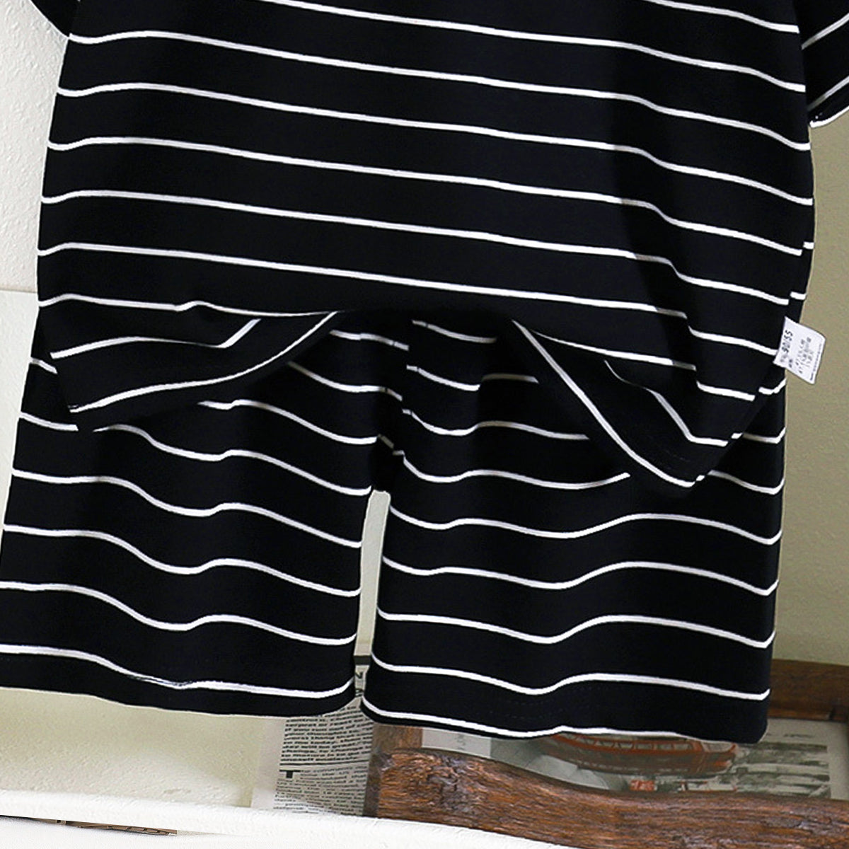 Boys Striped Short Sleeves T-shirt With Shorts