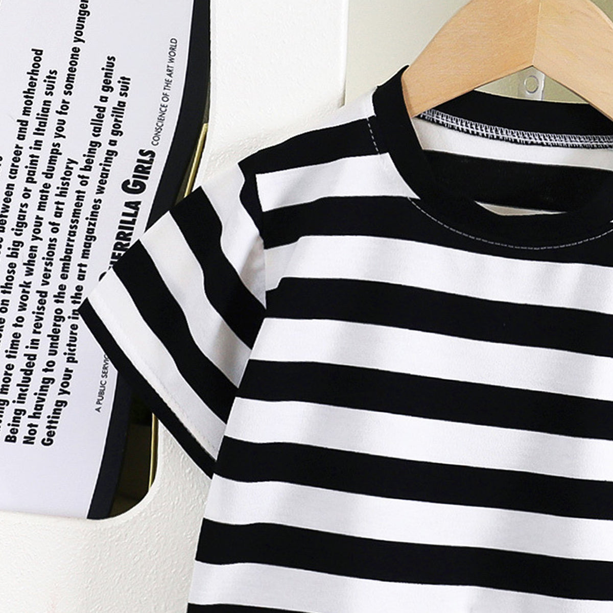 Boys Striped Short Sleeves T-shirt With Shorts