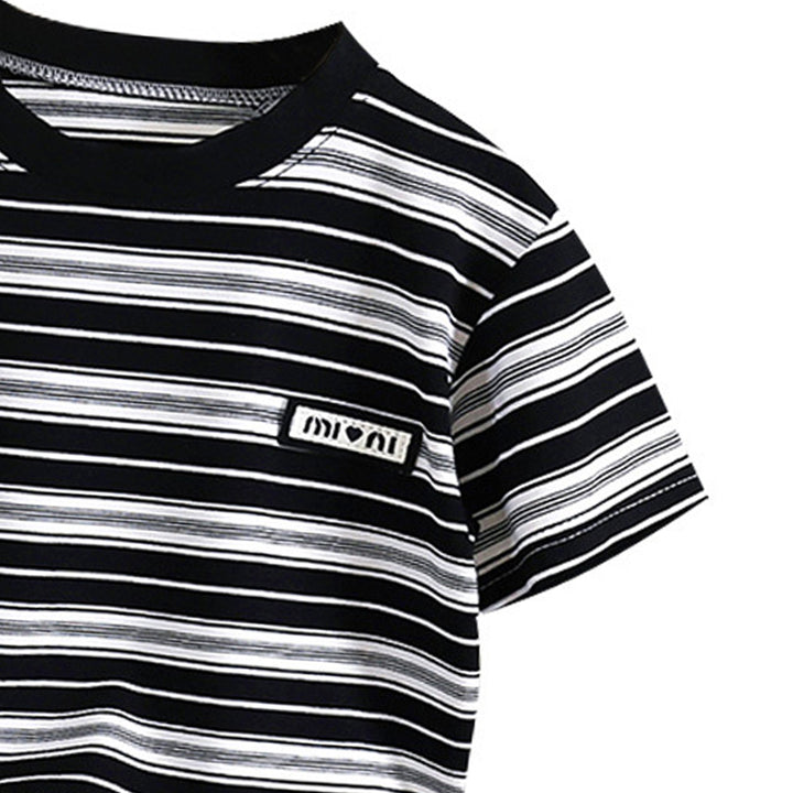 Boys Striped Short Sleeves T-shirt With Shorts