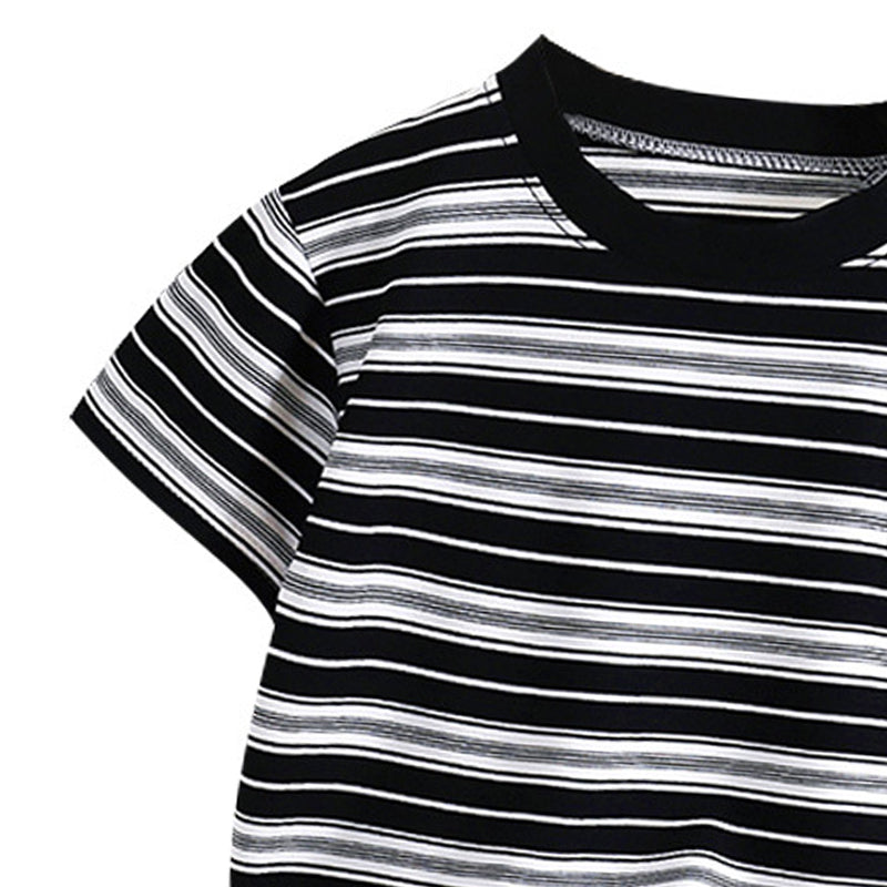 Boys Striped Short Sleeves T-shirt With Shorts