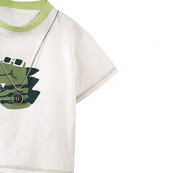 Boys Printed Short Sleeves T-shirt With Shorts
