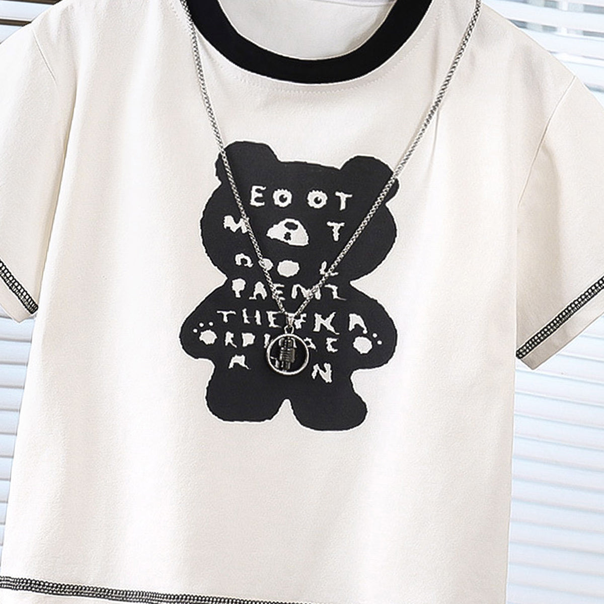 Boys Printed Short Sleeves T-shirt With Shorts