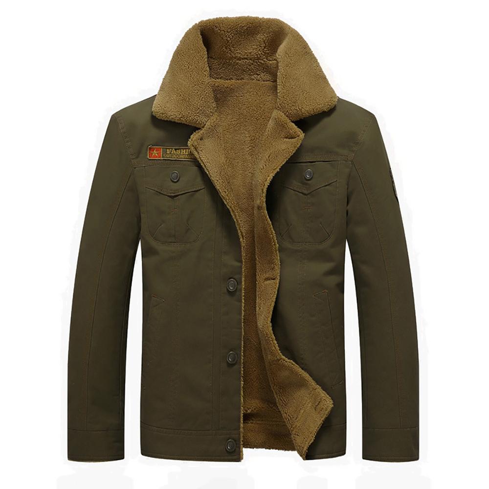 Cotton Full Sleeves Spread Collar Insulator Outdoor Tailored Jacket