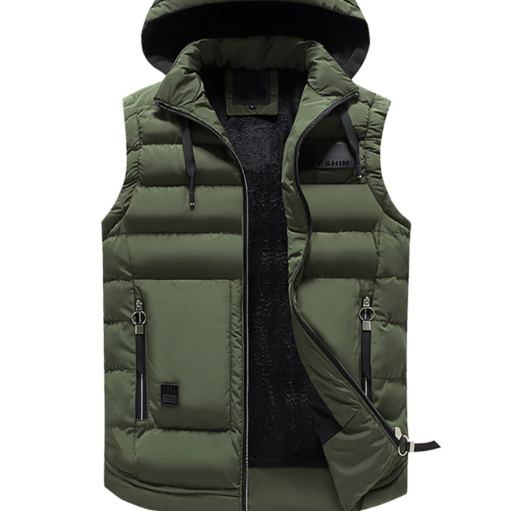 Men Hooded Gilet Puffer Jacket