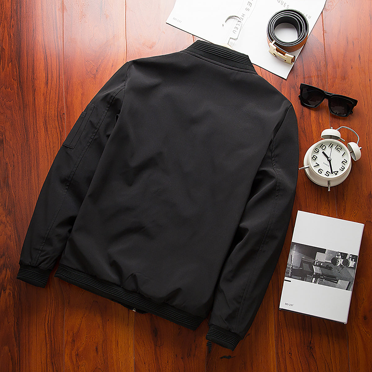 Men Stand Collar Tailored Jacket