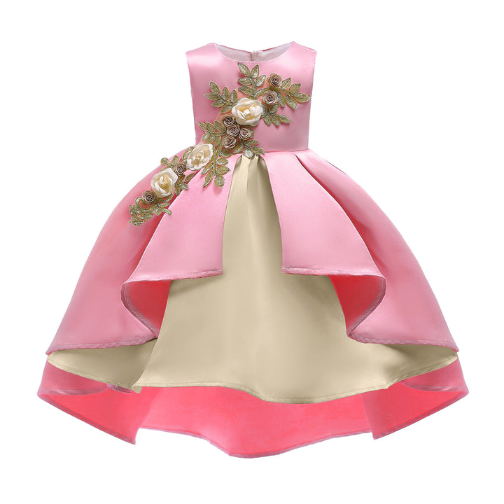 Girls Colourblocked Sleeveless Pleated Balloon Maxi Dress