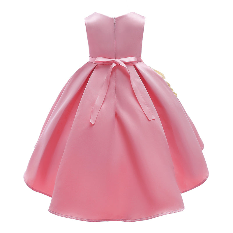 Girls Colourblocked Sleeveless Pleated Balloon Maxi Dress