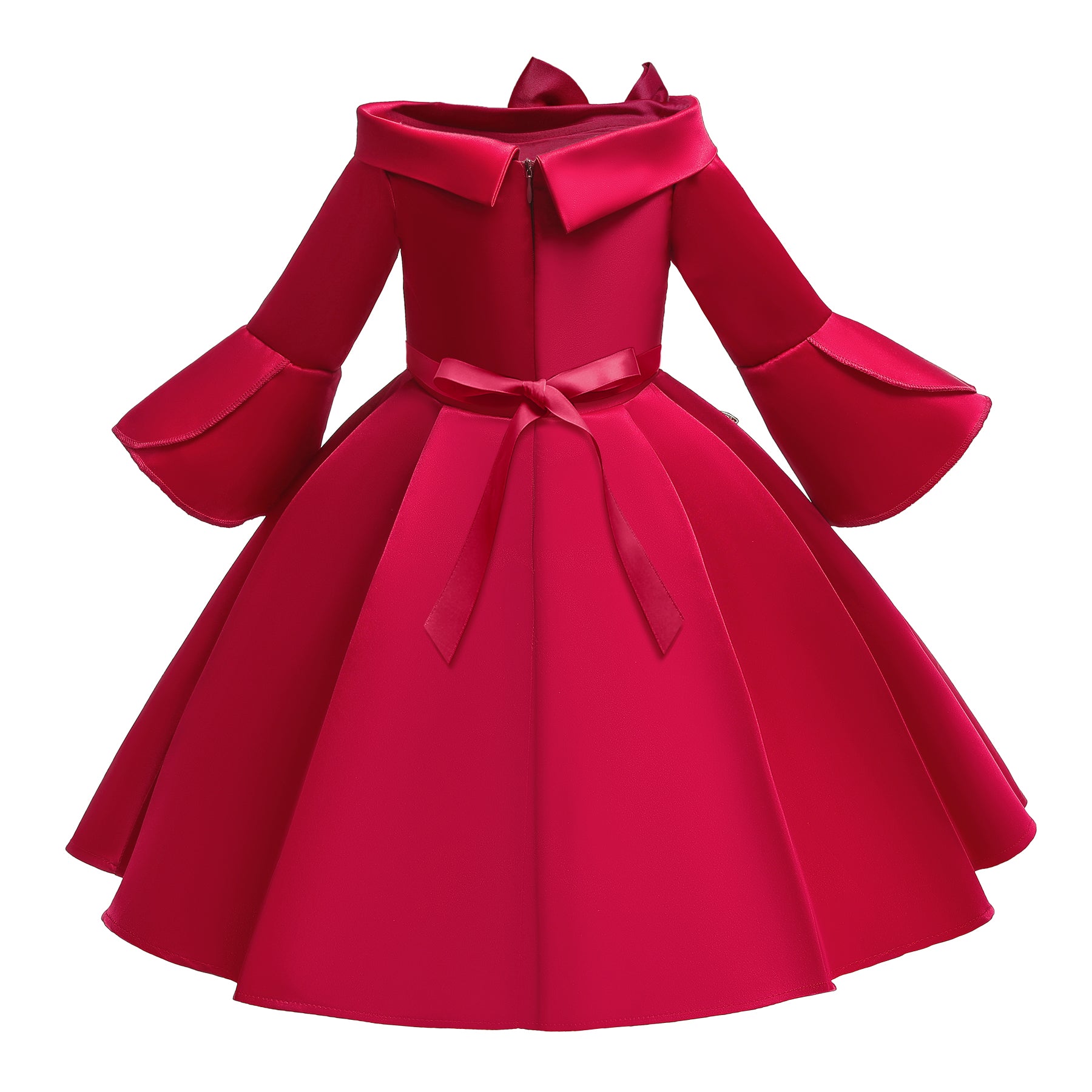 Red Applique Fit & Flare Dress