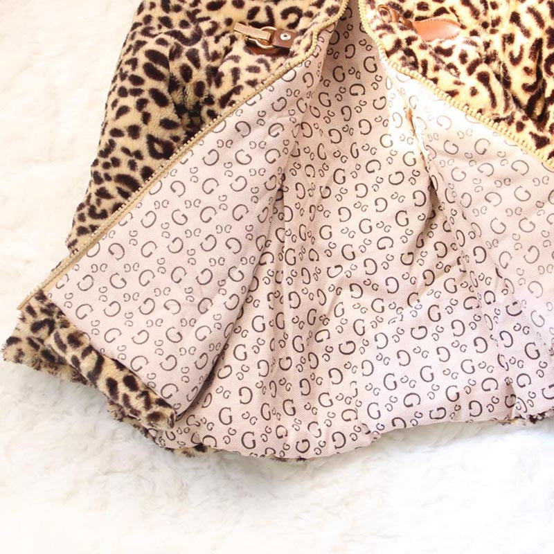 Girls Animal Printed Hooded Coat