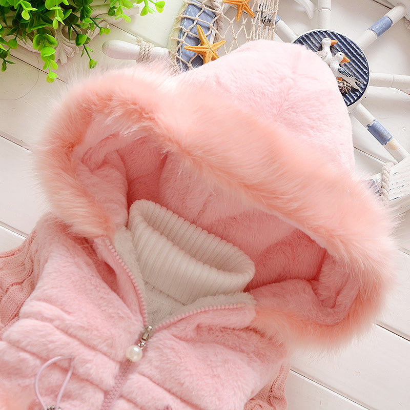 Infant Girls Hooded Overcoat