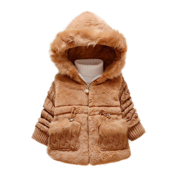 Girls Single-Breasted Overcoat