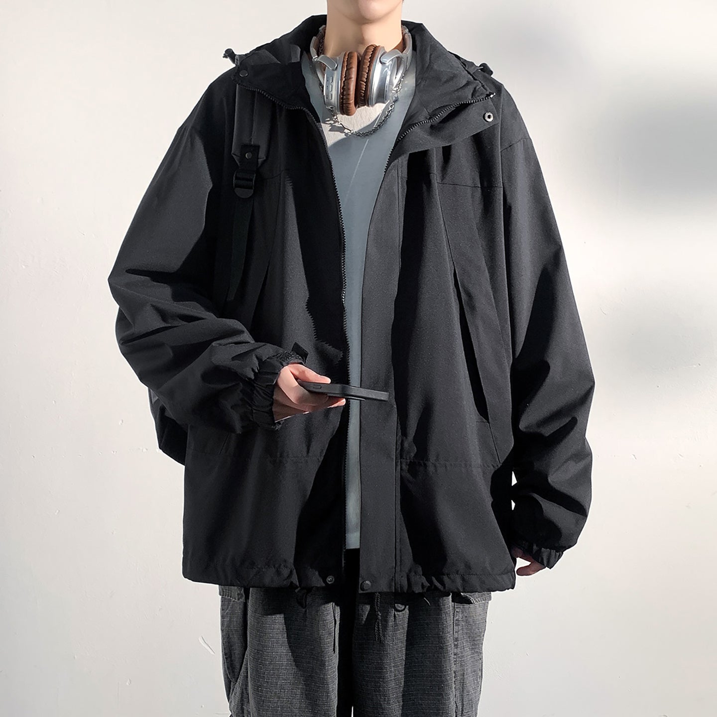 Men Open Front Jacket
