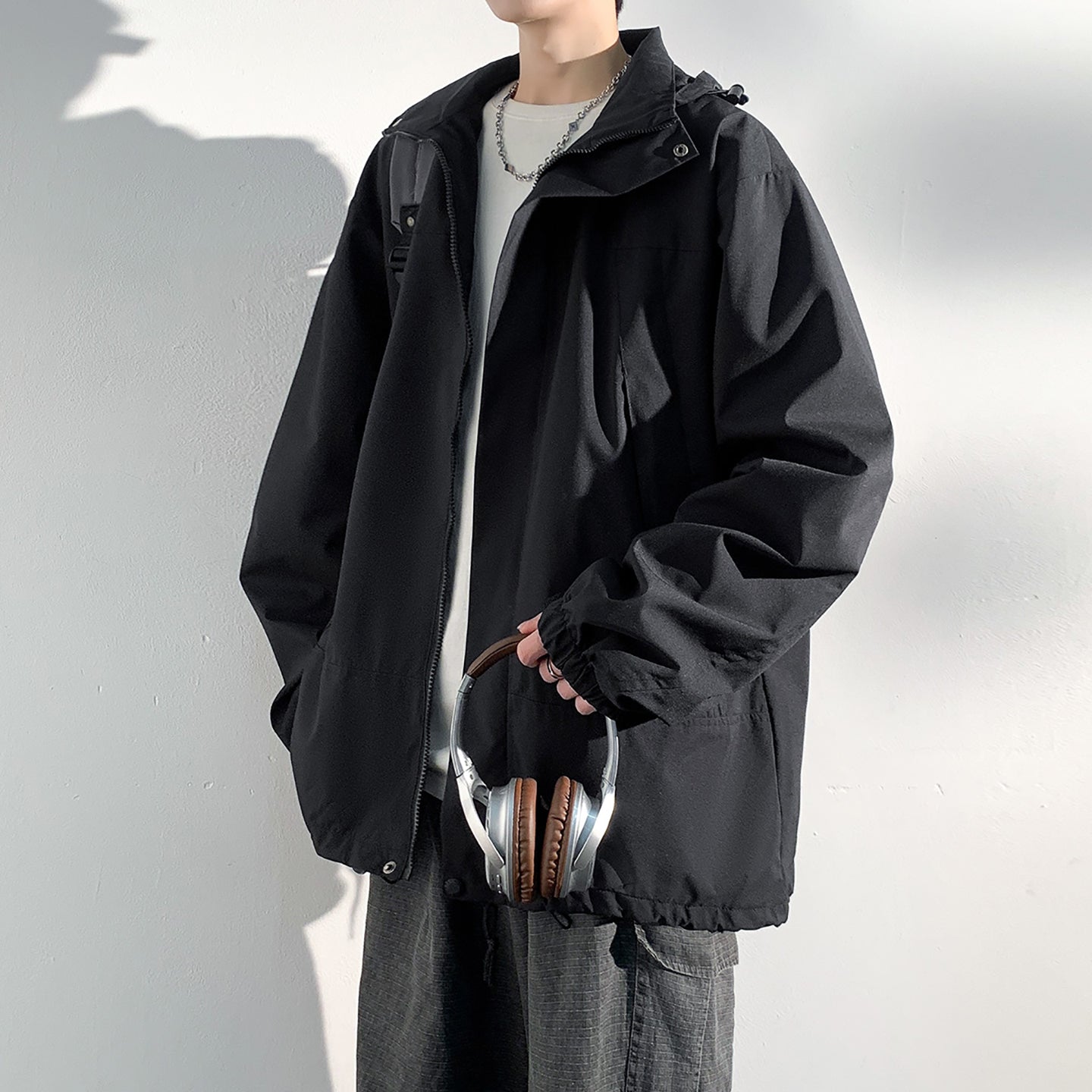 Men Open Front Jacket