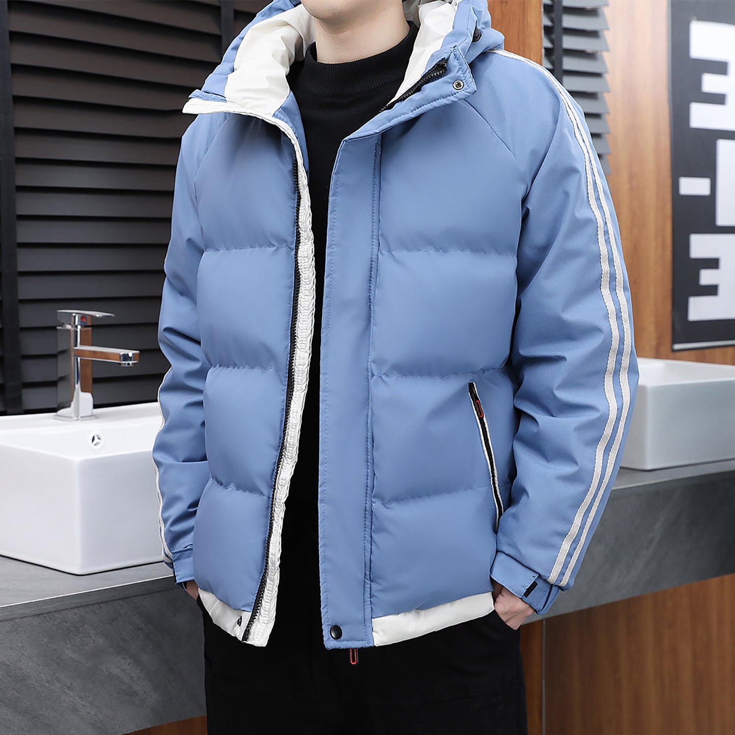 Men Open Front Jacket