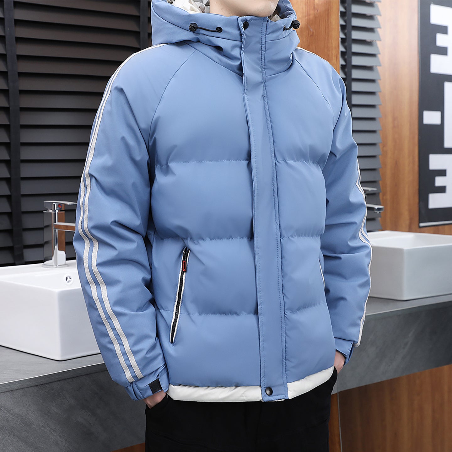 Men Open Front Jacket
