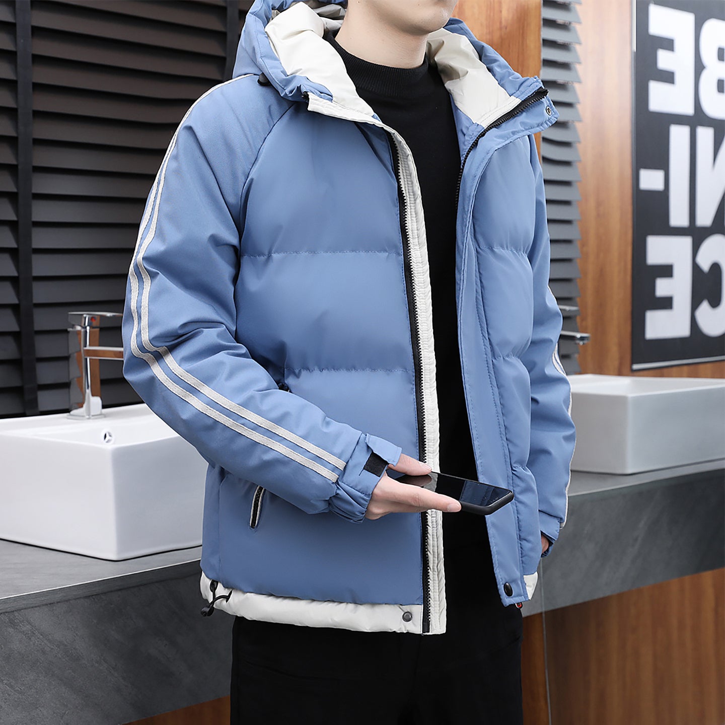 Men Open Front Jacket