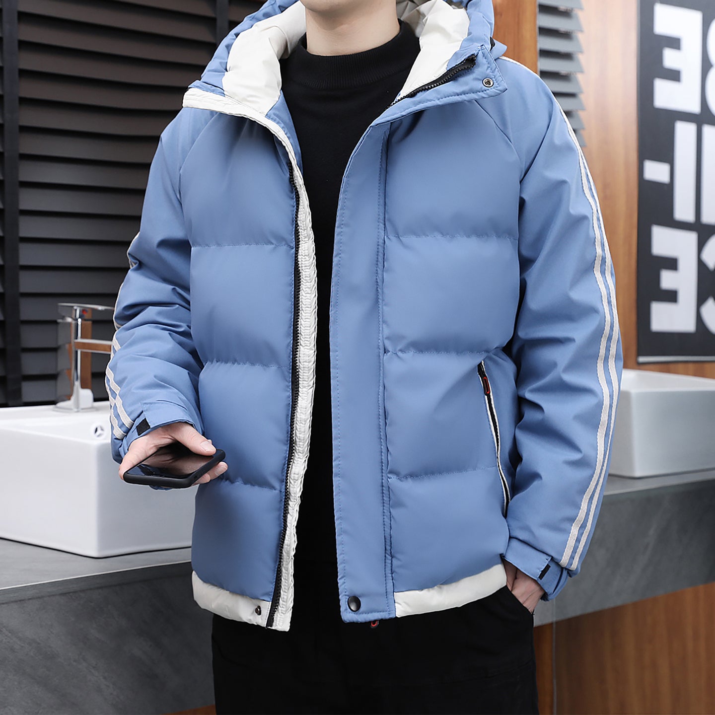 Men Open Front Jacket