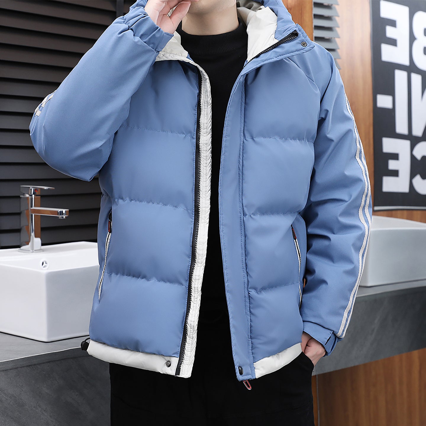 Men Open Front Jacket