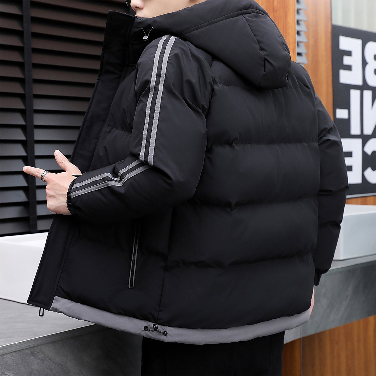 Open Front Hooded Jacket