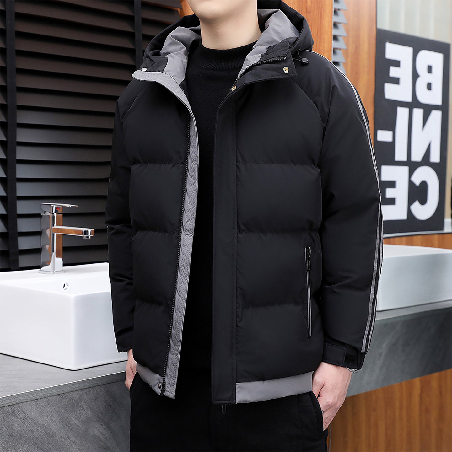 Open Front Hooded Jacket