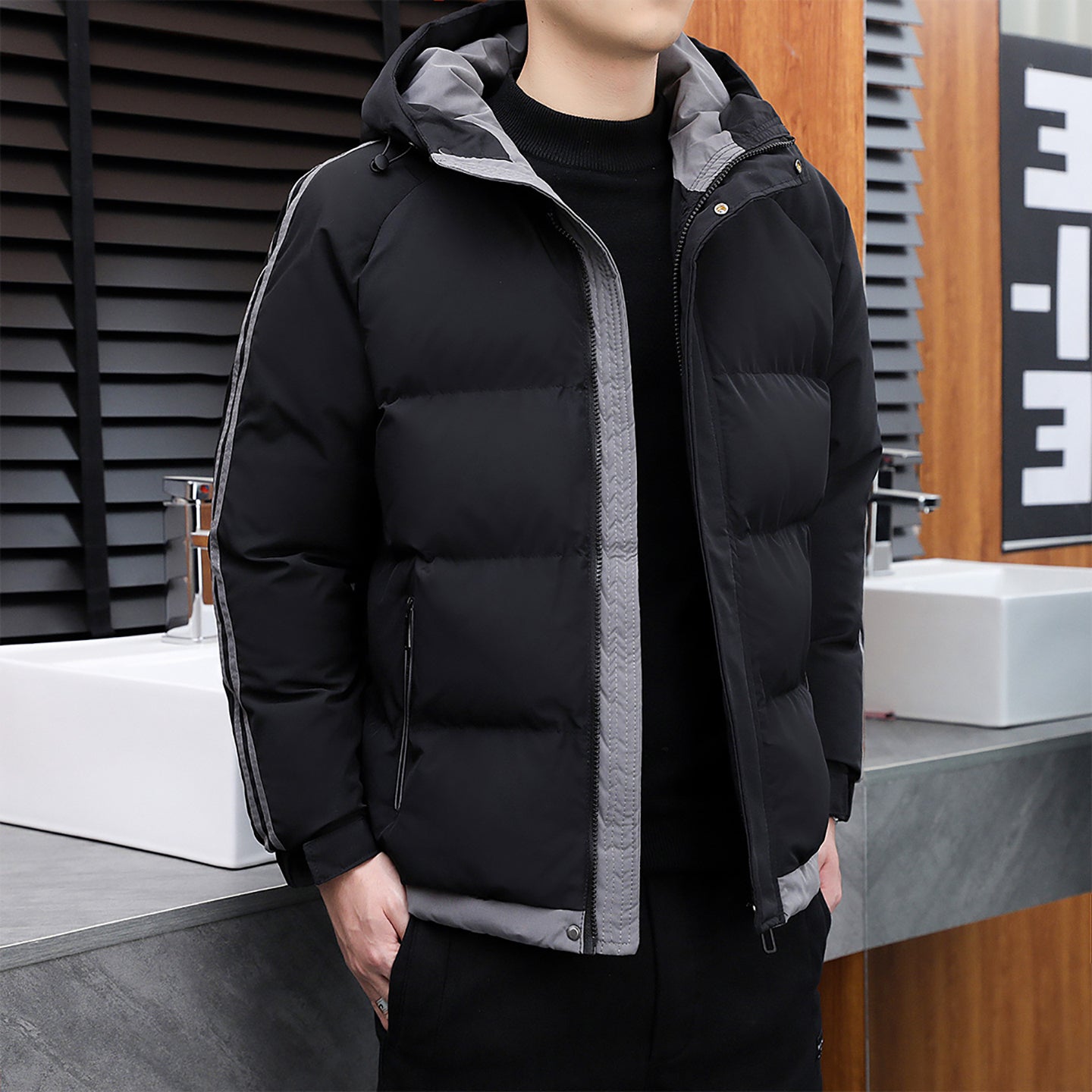 Open Front Hooded Jacket