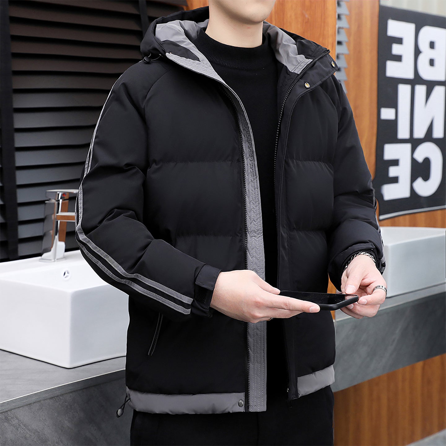 Open Front Hooded Jacket