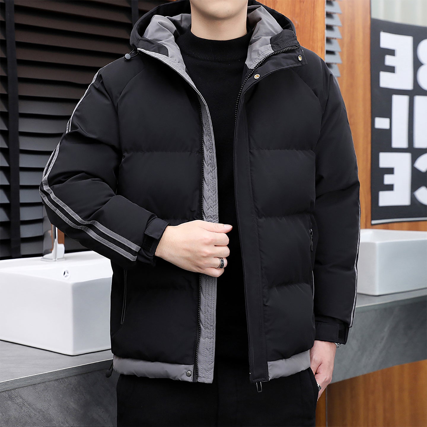 Open Front Hooded Jacket
