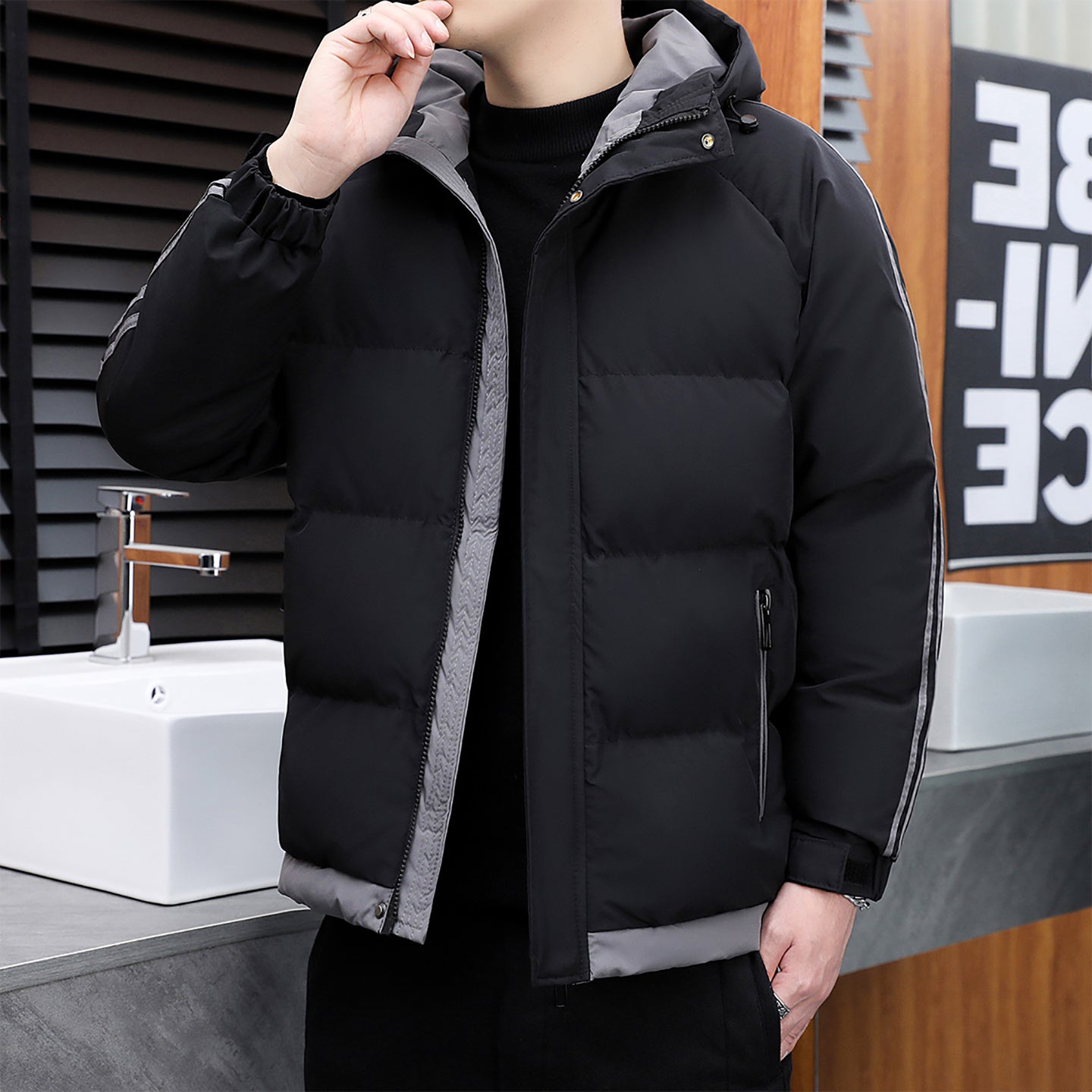 Open Front Hooded Jacket